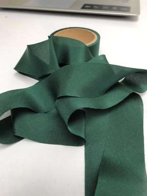 Silke skråbånd - 5 m flaskegrøn, 30 mm